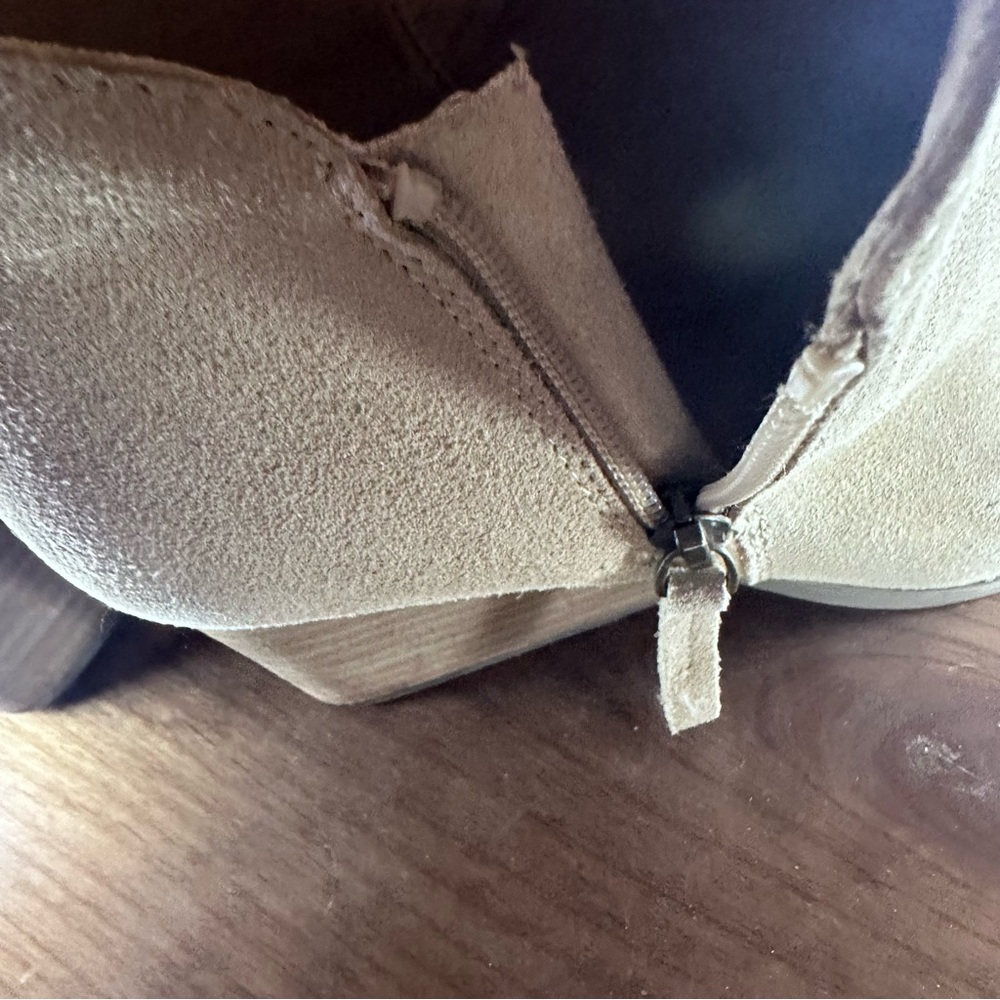 Toms Goldie Wedge Women's Suede Ankle Boots - Tan Size 8 - Picture 8 of 10